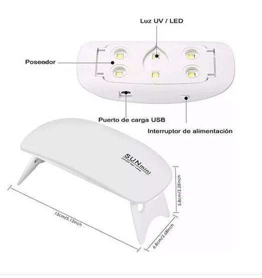 Minii lámpara de bolsillo 6 LED UV